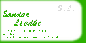 sandor liedke business card